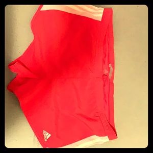 Hot pink Adidas running shorts